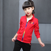 童装女童秋装套装2023韩版潮衣儿童两件套女孩中大童运动套装