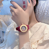 新年礼物韩国红色儿童女孩学生手表显白防水防摔可爱硅胶手表
