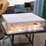 长方形蛋糕盒透明超大生日聚会开业1618寸20寸24寸包装盒