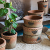 复古红陶花盆多肉小花盆，透气陶盆陶土粗陶做旧创意花园阳台家用