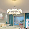 卧室吊灯现代简约大气ins创意花朵设计师轻奢餐厅灯具水晶房间灯