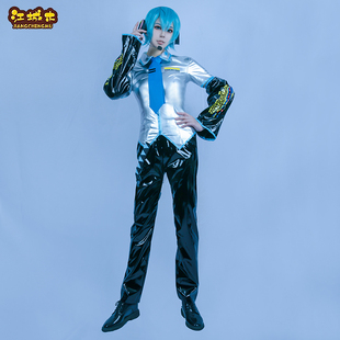 初音未来MIKU公式服漆皮cosplay服游戏动漫COS服装二次元JK男套装