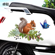 卓贴汽车贴纸个性创意松鼠，车贴划痕遮挡创意，车身装饰贴画