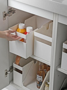 厨房橱柜收纳盒塑料置物架调料架杂物收纳筐家用桌面杂物储物