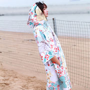 韩国可穿式吸水速干毛巾，衣沙滩浴袍成人潜水游泳浴巾斗篷男女通用