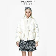lulualways我爱露露轻暖泡芙优雅白色，羽绒服保暖短款外套
