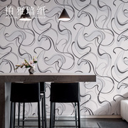 现代简约抽象灰色波浪纹墙纸北欧风格卧室客厅电视背景壁纸高级感