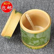 新鲜现做竹筒饭蒸筒有盖蒸蛋竹筒粽子网红奶茶冰淇淋咖啡专用茶杯