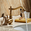 全铜仿古水龙头卫生间，冷热复古欧式洗手盆，台上盆面盆洗脸池浴室柜