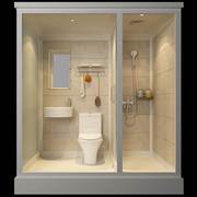 整体淋浴房整体卫生间一体式家用洗澡房公寓简易厕所玻璃门卫浴室