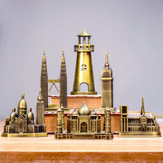 地标建筑模型金属模型，埃菲尔铁塔大本钟自由女神东方明珠礼物