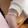 古罗珠宝s925纯银编织蛇骨链女款小众设计个性三股缠绕手链项链