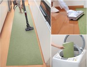 日本进口厨房吸附式防滑防水地垫客厅宝宝爬行垫卧室餐厅拼接地毯