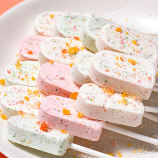 网红跳跳糖奶棒儿童小零食，创意雪糕棒棒糖果，年货散装喜糖高颜值