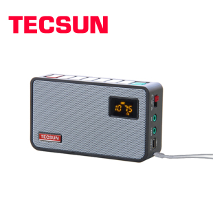 tecsun德生，icr-100插卡收录音机广播半导体，老人收音机充电式