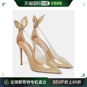 香港直邮潮奢 AQUAZZURA 女士 105 蝴蝶结领结树脂浅口鞋 001011