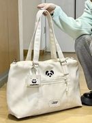 日系熊猫包包少女，ins风单肩包女2023大容量，上课通勤手提包