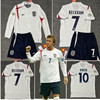 2006世界杯英格兰球衣主场7号贝克汉姆短袖复古足球服9号鲁尼定制