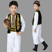 儿童演出服少数民族服装新疆维族服装维吾尔族服回族服男童品