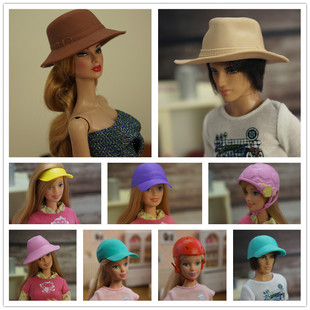 芭芘娃娃帽子配饰 配件怪高娃娃娃帽子肯太阳帽棒球帽
