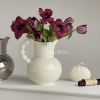 创意法式复古白色陶瓷花瓶摆件，客厅插花简约轻奢高级感家居装饰品