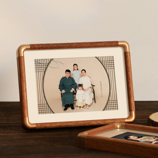 中式实木相框摆台木质画框，装裱六6寸7七8八洗照片，做成高级感定制