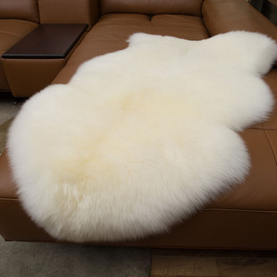 纯羊毛地毯卧室羊毛沙发垫，欧式飘窗垫床边地毯皮毛一体羊皮垫