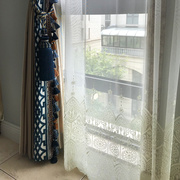 定制美式刺绣窗纱窗帘，阳台客厅落地卧室飘窗透光成品绣花纱帘窗纱