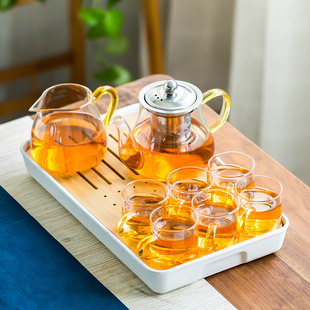 玻璃茶具套装2023家用茶杯功夫，茶耐高温泡茶壶，简约过滤小茶壶