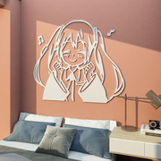初音未来墙贴纸miku挂画二次元，动漫周边海报，女宿舍装饰卧室房间蒋