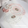 原单出口 蕾丝刺绣 白色 粉色 桌垫 杯垫 沙发垫 装饰