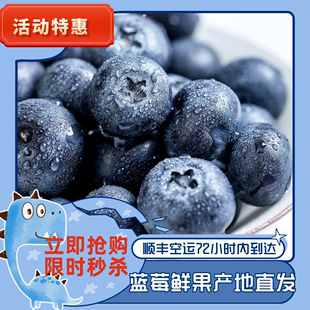 云南蓝莓鲜果甜蓝莓大果同城，当季新果孕妇，水果非野生新鲜蓝莓