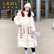 白色设计感小众羽绒棉服女中长款2022冬季韩版加厚过膝JL1006