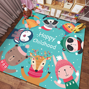 宝宝婴儿童夏季爬行地垫子小孩幼儿园地毯客厅家用爬爬垫整张定制