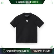 香港直邮ALEXANDER WANG 亚历山大 王 徽标logo黑色短袖女士T恤 4