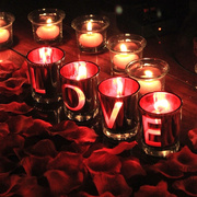 情人节浪漫LOVE蜡烛纪念日创意求婚生日烛光晚餐气氛道具布置用品