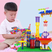 男女儿童2周岁以上益智拼装拼插积木塑料环保玩具大号雪花片加厚