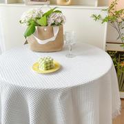 高端法式ins风日系，白色壁纸床头柜盖布蕾丝，高级感圆壁纸餐桌布