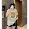 5131#  韩国东大门纯棉大码女装印花短袖T恤女