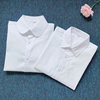 男童女童学生校服白衬衫春夏，中大儿童纯棉白色，衬衣长短袖上衣
