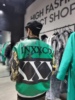 INXX 原3990 大师系列绿色拼接印花刺绣棉服外套棒球服XXB416