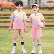 幼儿园英伦风粉红连衣裙园服毕业拍照六一演出班服中小学校服韩版