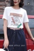 欧货短袖T恤女夏季81号公馆简约百搭时尚纯棉圆领印花上衣潮
