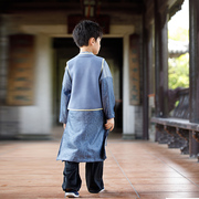 原创儿童汉服男童唐装秋款宝宝古装中国风童装小男孩套装中式礼服