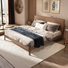 新中式实木床北欧简约双人床1.5米1.8米卧室，婚床白蜡木家用大床