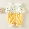 婴儿衣服秋装连体衣韩版洋气，0-1岁女宝宝春秋季连身衣外穿爬爬服2