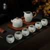 汝窑茶具套装家用景德镇陶瓷，复古仿宋汝瓷，开片可养青瓷礼盒装