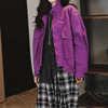 热带之旅 黑/紫 两侧大口袋休闲款夹克外套