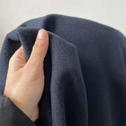 藏青色深蓝色羊毛绒感面料质感，不错做大衣裤子布料20一米70羊毛
