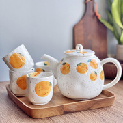 BAOZAKKA日式陶瓷茶壶套装家用可爱冷开水壶大容量泡茶壶手绘茶具